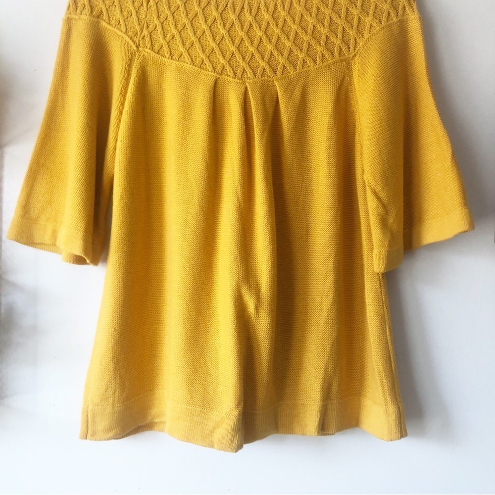 Vintage 90s Y2K B. Moss Marigold Yellow Two Button Cardigan 100% Cotton Size XL - Picture 9 of 10